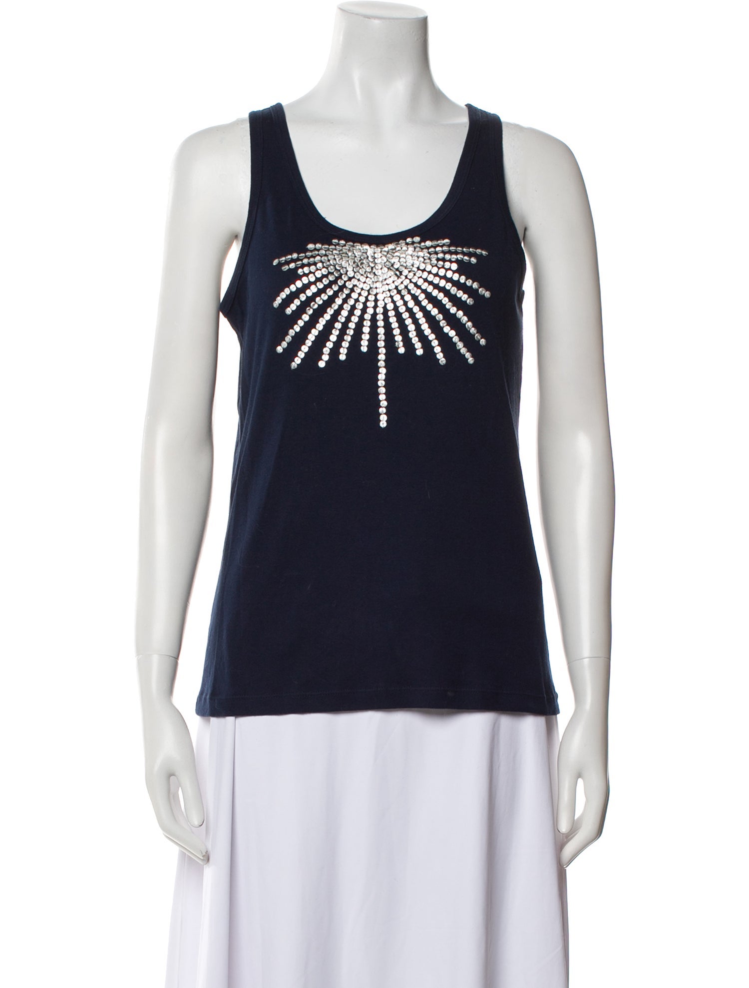 Tory Burch Scoop Neck Sleeveless Top